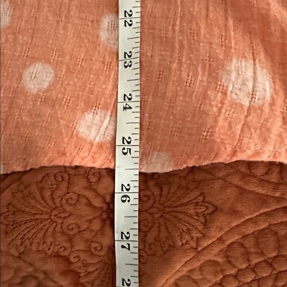 Polka Dot Women's Top - Orange/peach size medium - Picture 6 of 7
